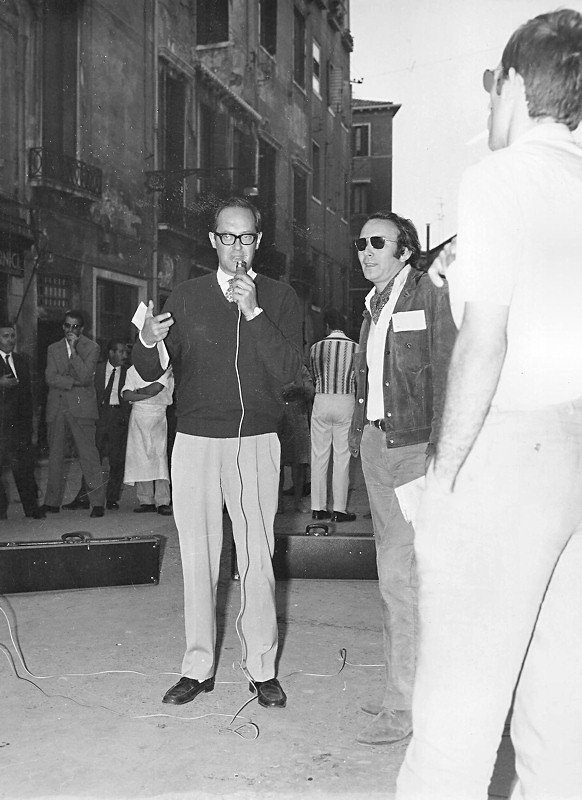Venezia '68 - Ugo Gregoretti e Lionello Massobrio Mostra del Cinema di Venezia 1968